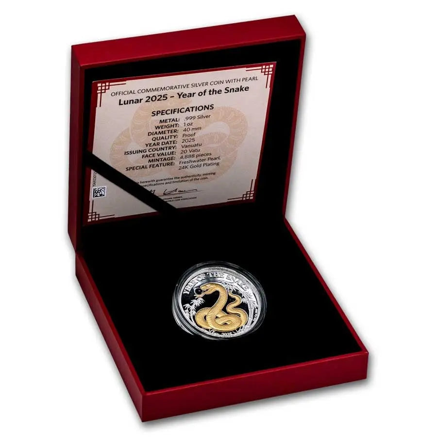 Vanuatu Lunar Snake Silver 1 oz (ounce) coin MDM Mint