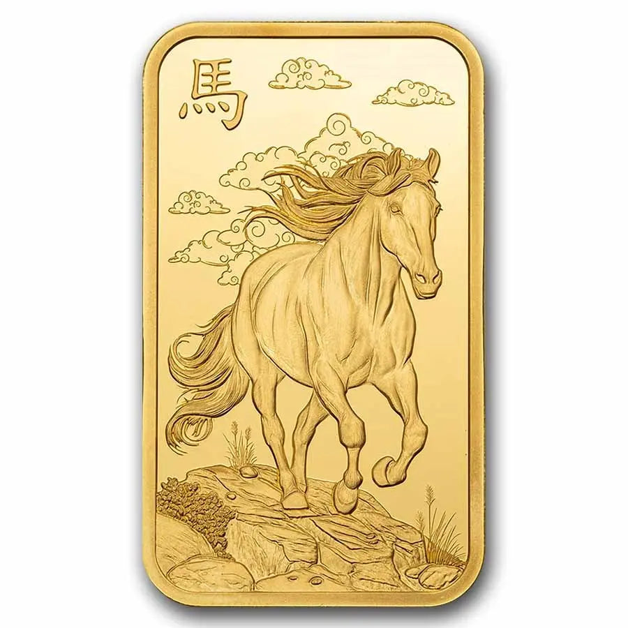 PAMP Suisse Lunar Legends 1,000 Mile Horse Gold 1 oz (ounce) Bar PAMP Suisse