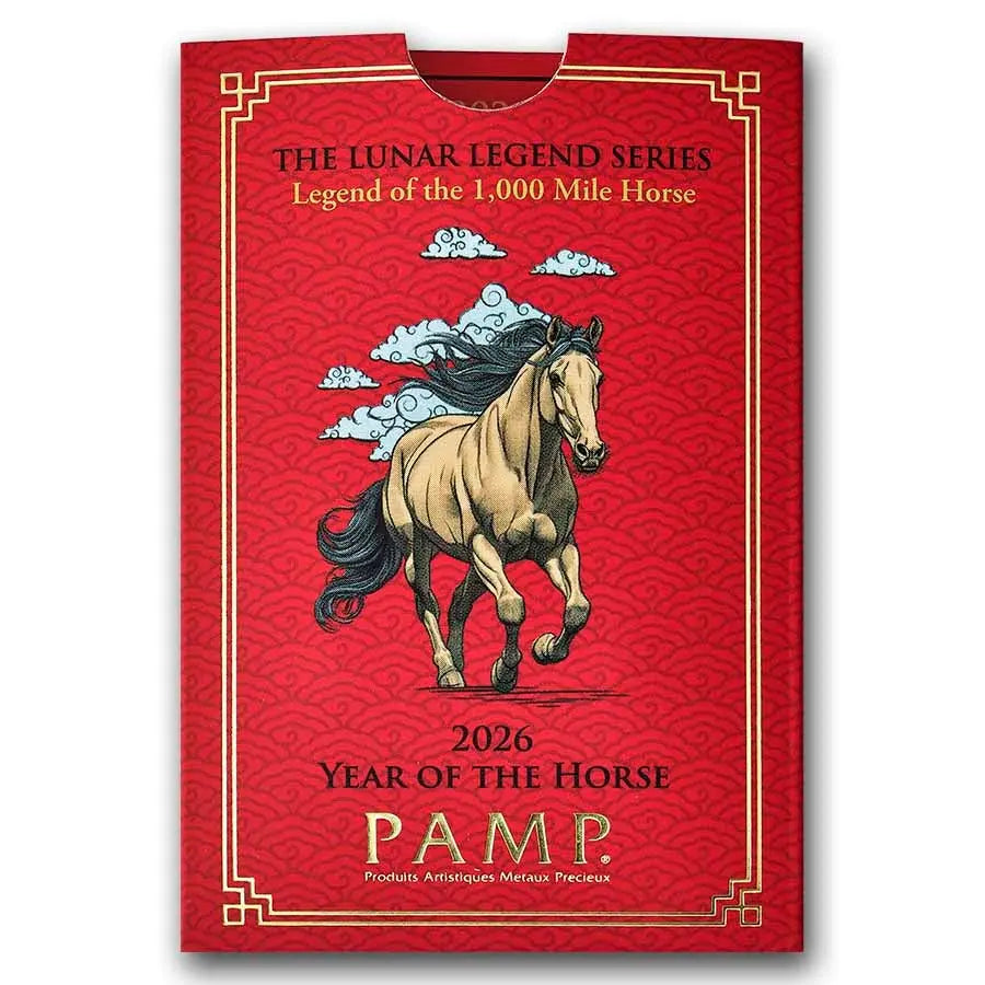 PAMP Suisse Lunar Legends 1,000 Mile Horse Gold 5 gram Bar PAMP Suisse