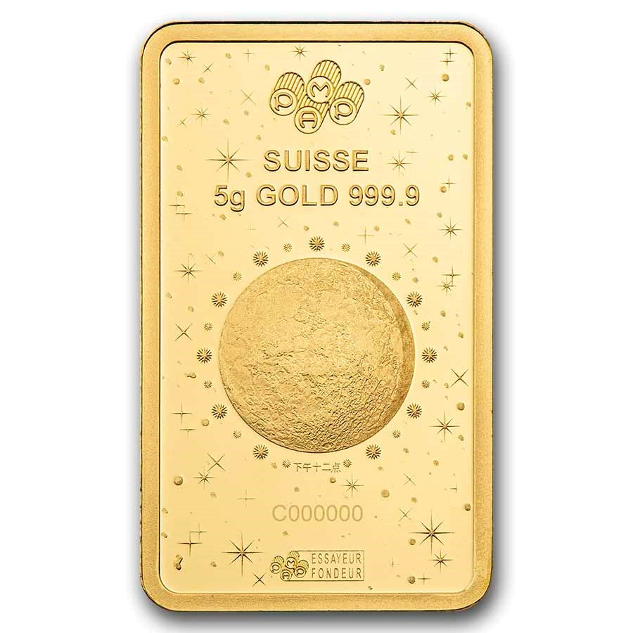 PAMP Suisse Lunar Legends 1,000 Mile Horse Gold 5 gram Bar