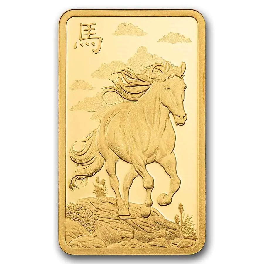 PAMP Suisse Lunar Legends 1,000 Mile Horse Gold 5 gram Bar PAMP Suisse