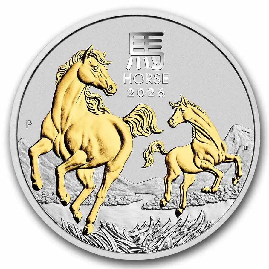 Australia Lunar Horse Silver 3 oz (ounce) Set The Perth Mint