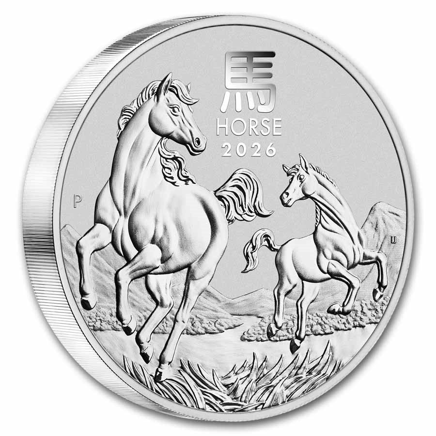Australia Lunar Horse Silver 1 kilo coin