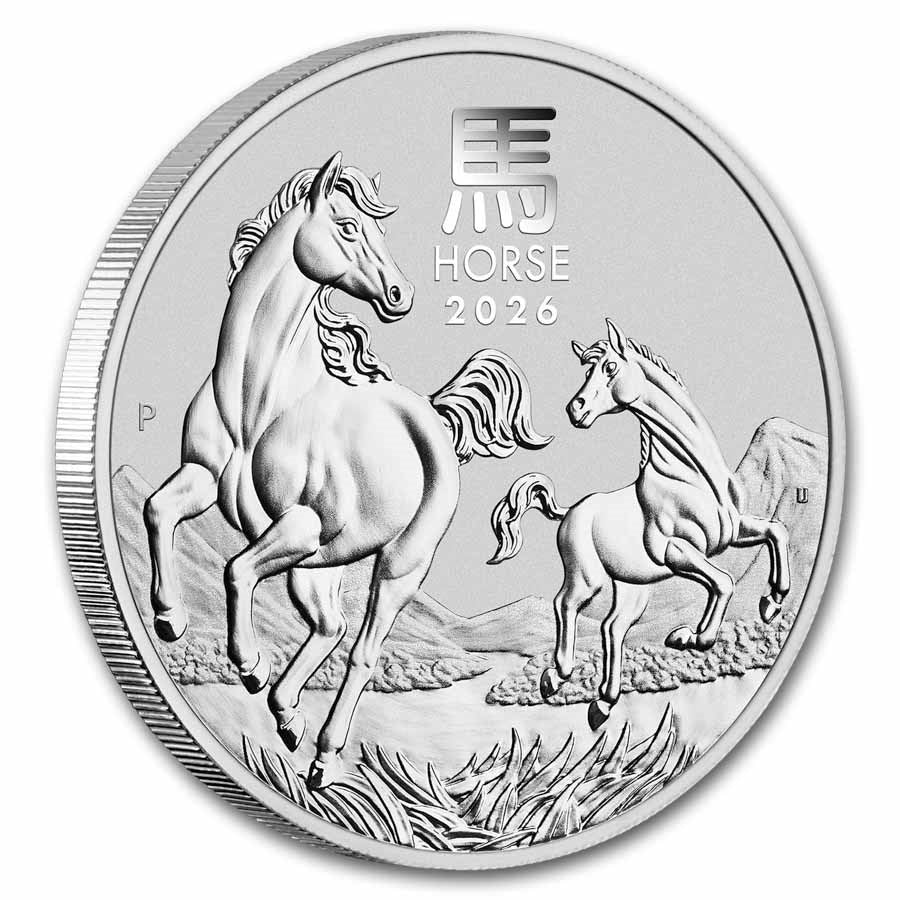 Australia Lunar Horse Silver 2 oz (ounce) coin