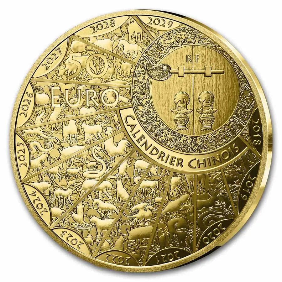 France Lunar Horse Gold 1/4 oz (ounce) coin Monnaie de Paris