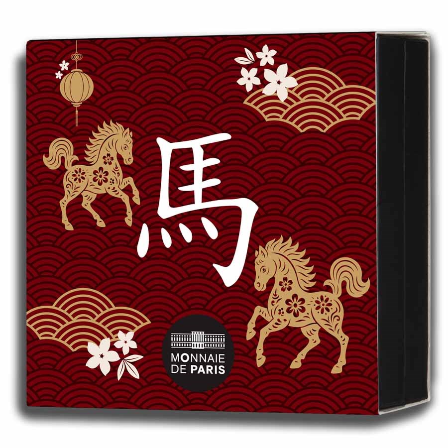 France Lunar Horse Gold 1/4 oz (ounce) coin