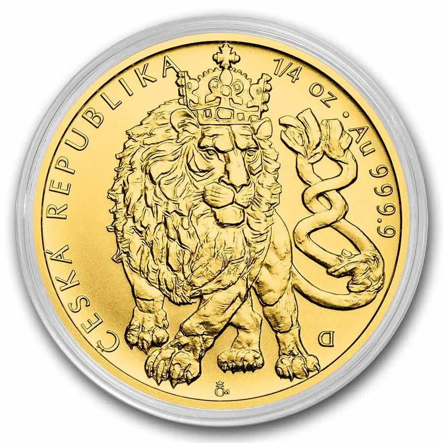 Czech Lion 2026 Gold 1/4 oz (ounce) coin The Czech Mint