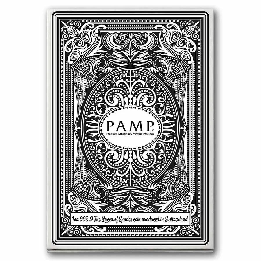 PAMP Suisse Queen of Spades Silver 1 oz (ounce) Bar PAMP Suisse