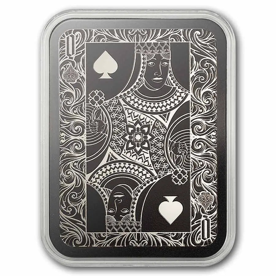 PAMP Suisse Queen of Spades Silver 1 oz (ounce) Bar PAMP Suisse