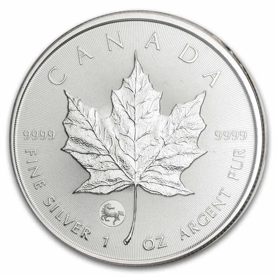Canada Maple Leaf Lunar Horse Silver 1 oz (ounce) The Royal Canadian Mint