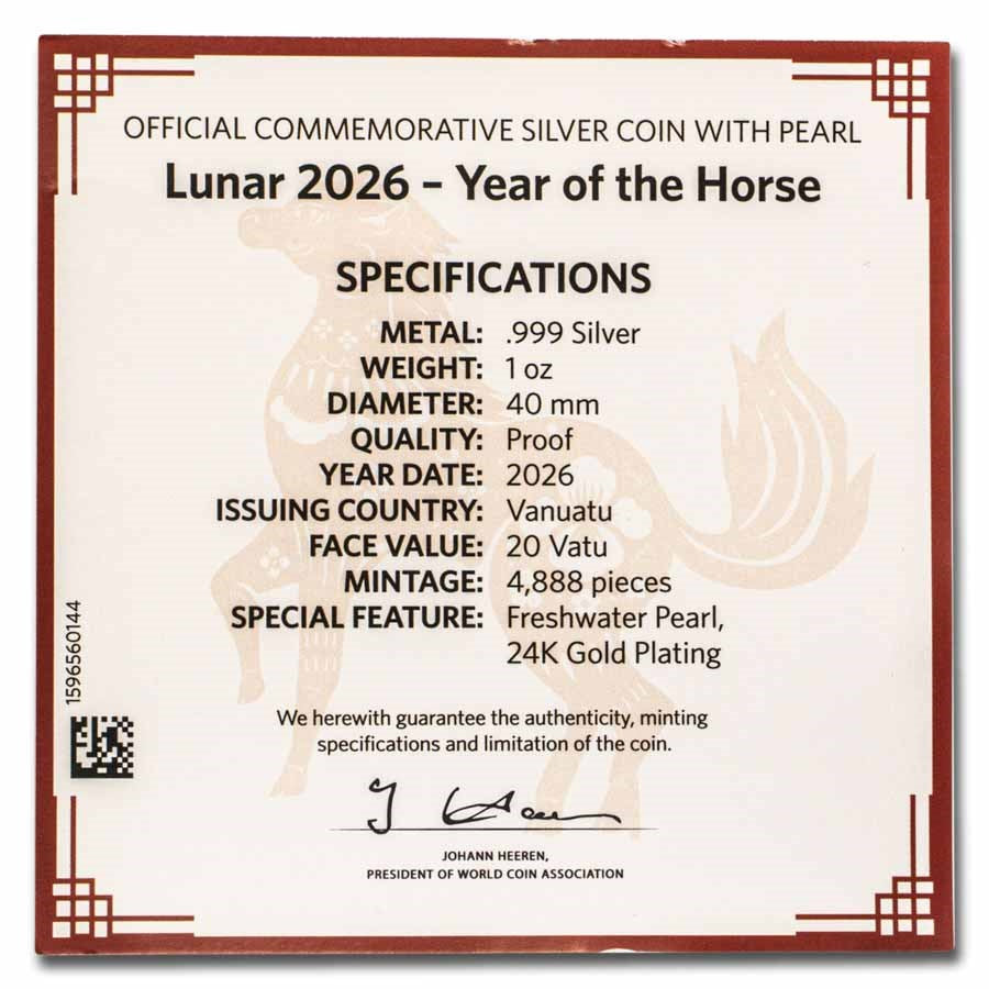 Vanuatu Lunar Horse Silver 1 oz (ounce) coin