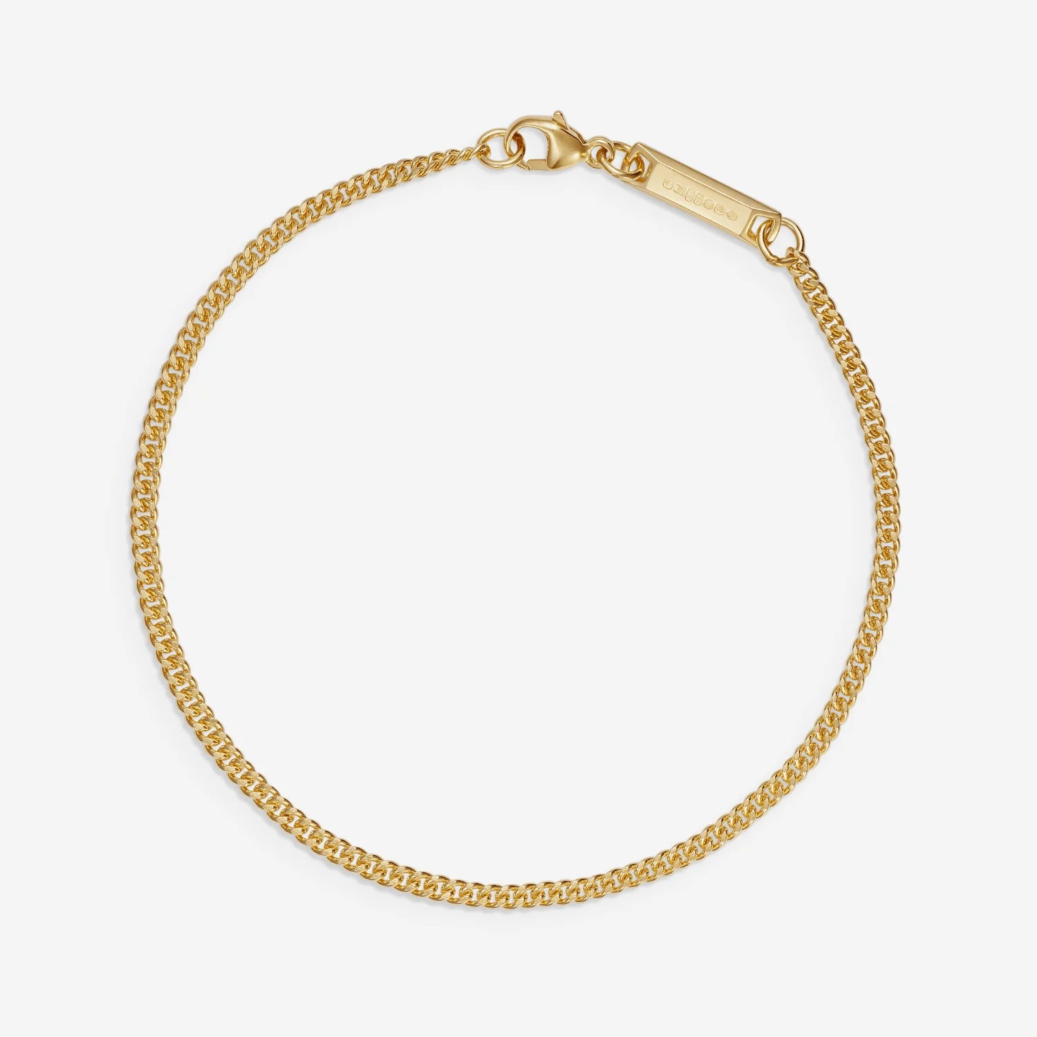 886 Fine Curb Chain Bracelet in 18ct Yellow Gold