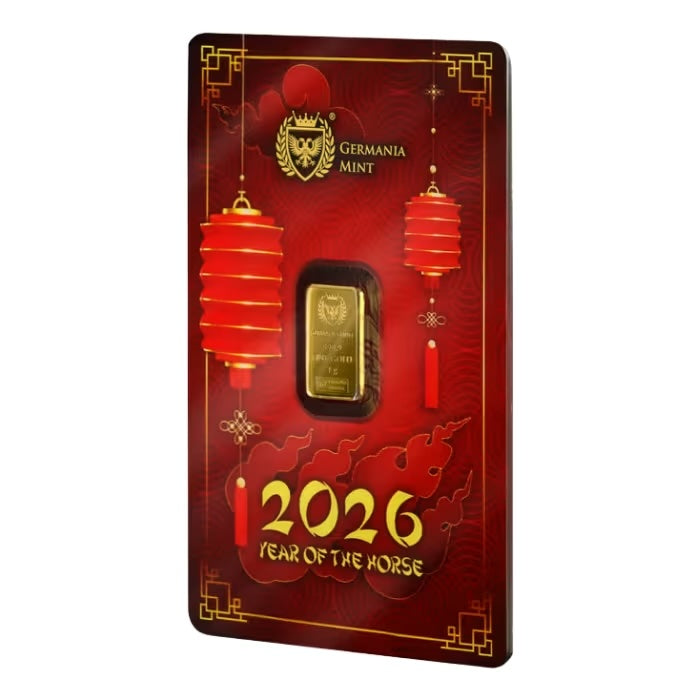 Germania Lunar Horse Gold 1 gram Bar