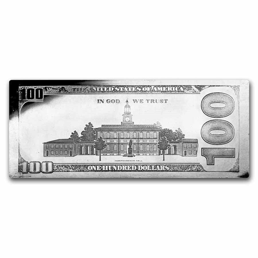 Benjamin Franklin 2023 $100 Replica Silver 4 oz Bar