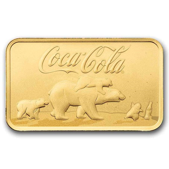 PAMP Suisse Coca Cola Polar Bear & Friends Gold 5 gram Bar PAMP Suisse