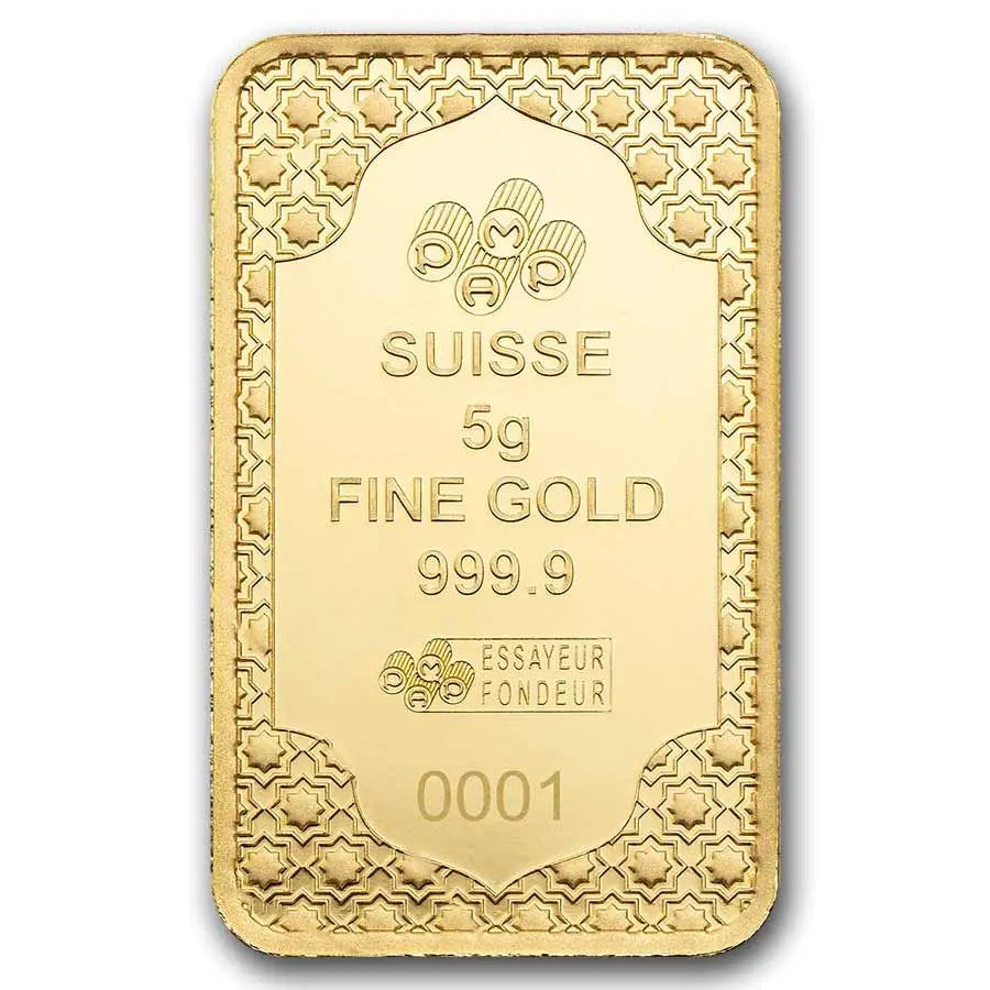 PAMP Suisse Eid Mubarak Gold 5 gram Bar PAMP Suisse