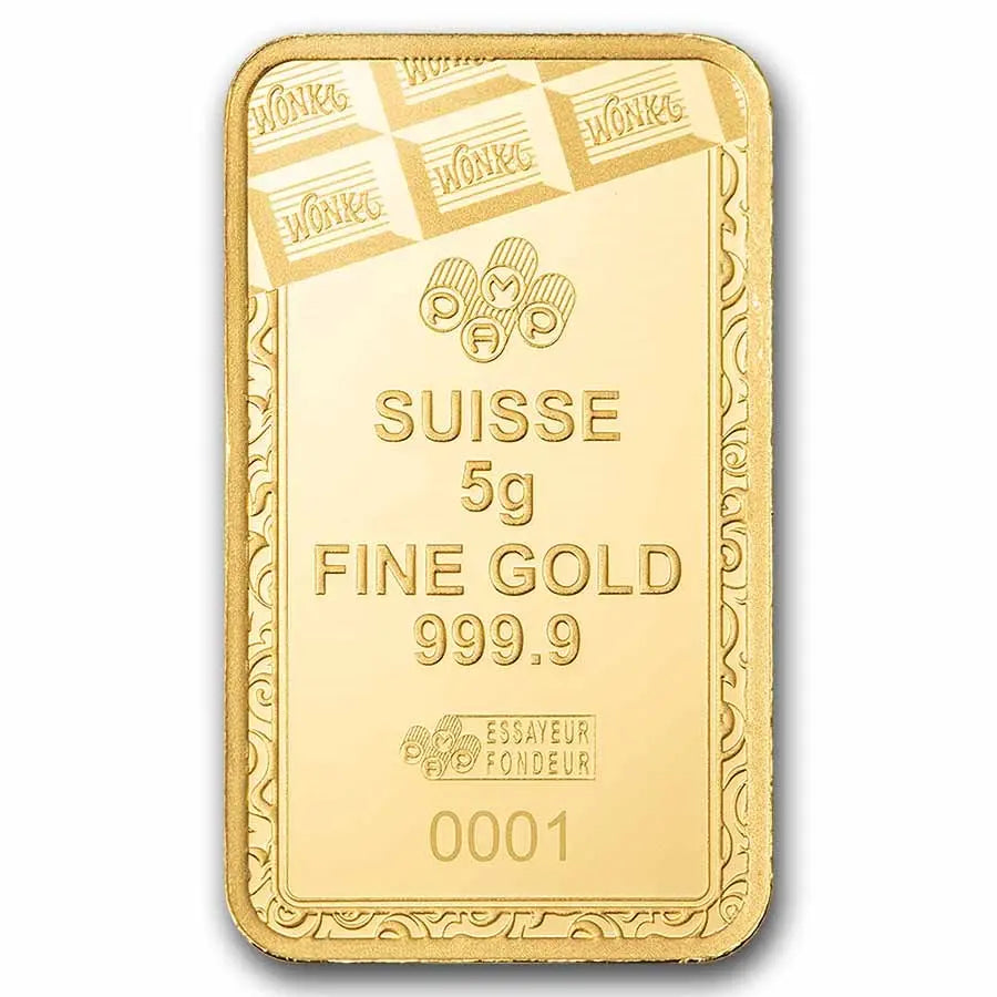 PAMP Suisse Willy Wonka Gold 5 gram Bar PAMP Suisse