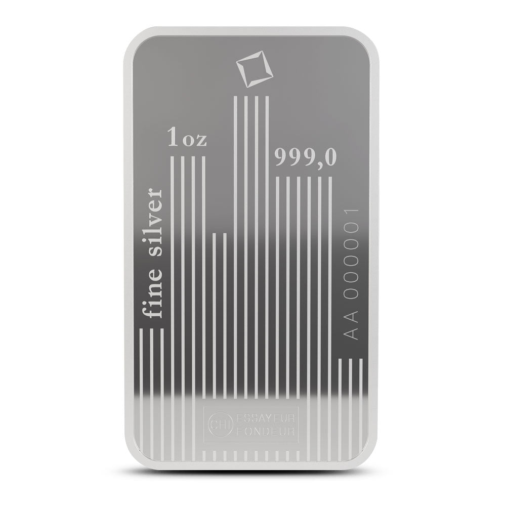 Valcambi Skyline Silver 1 oz (ounce) Bar