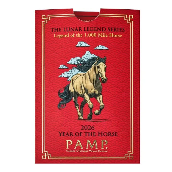 PAMP Suisse Lunar Legends 1,000 Mile Horse Silver 1 oz (ounce) Bar PAMP Suisse