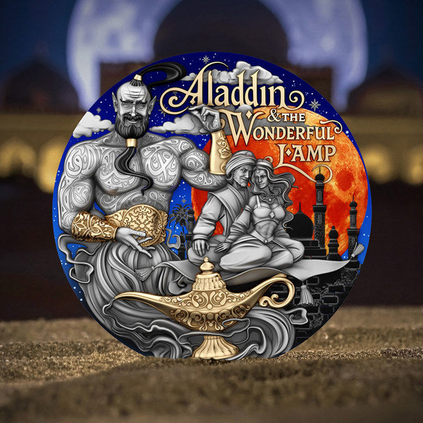Aladdin The Wonderful Lamp Silver 2 oz (ounce) coin