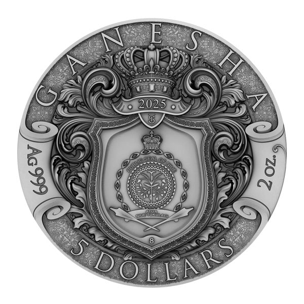 Ganesha Silver 2 oz (ounce) coin