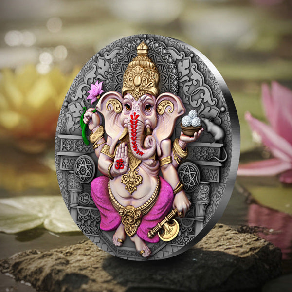 Ganesha Silver 2 oz (ounce) coin