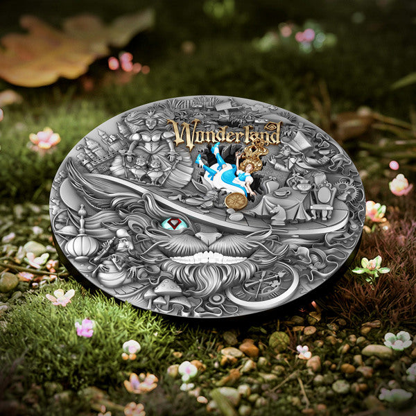 Alice in Wonderland Silver 2 oz (ounce) coin