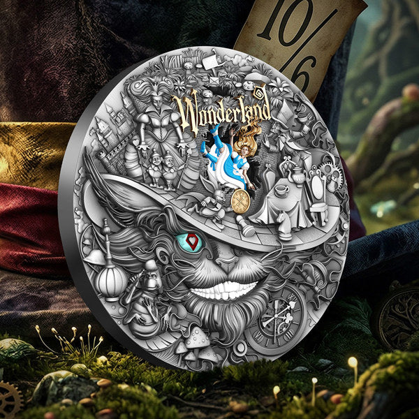 Alice in Wonderland Silver 2 oz (ounce) coin