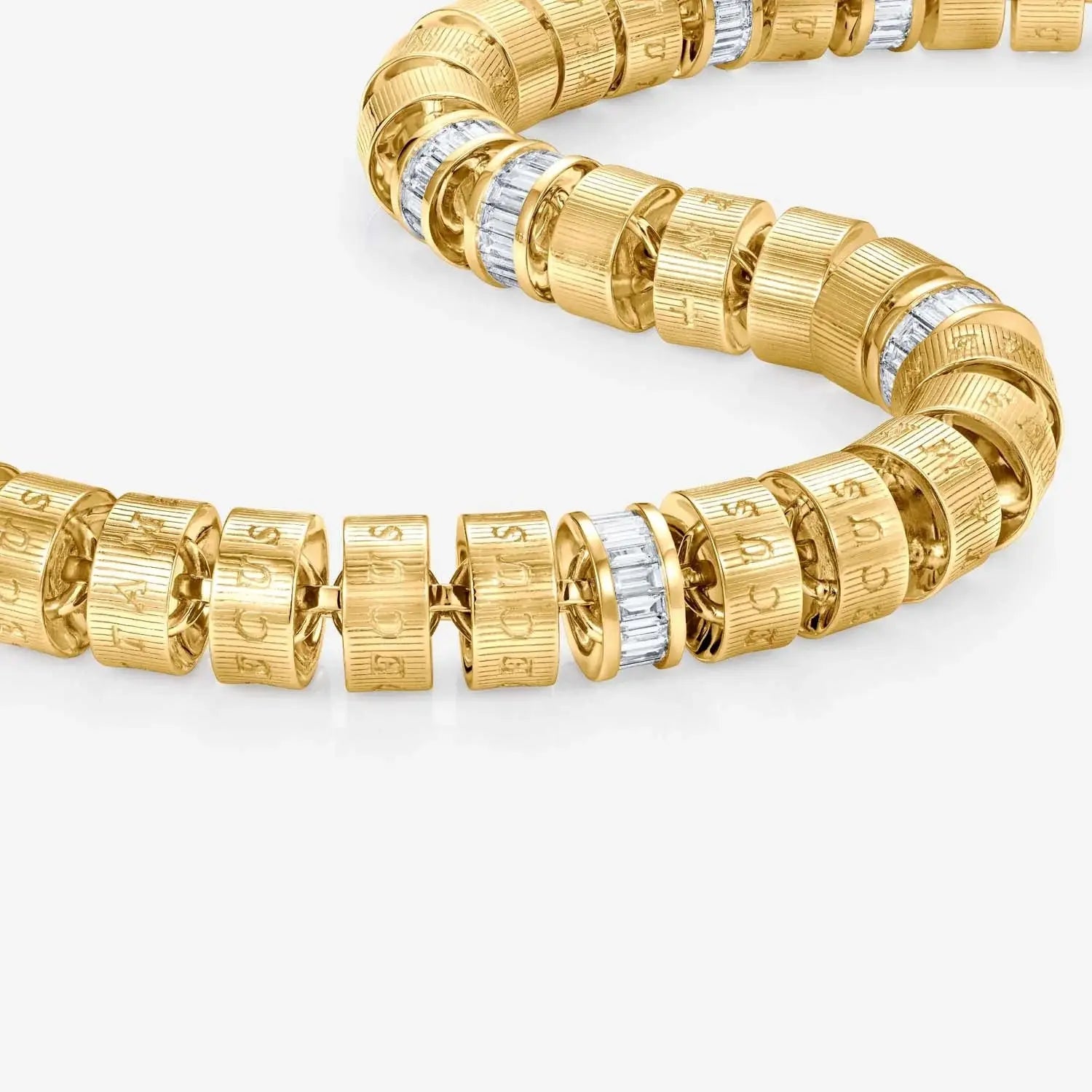 886 Tutamen Large Stack Necklace Diamond in 18ct Yellow Gold 886 The Royal Mint