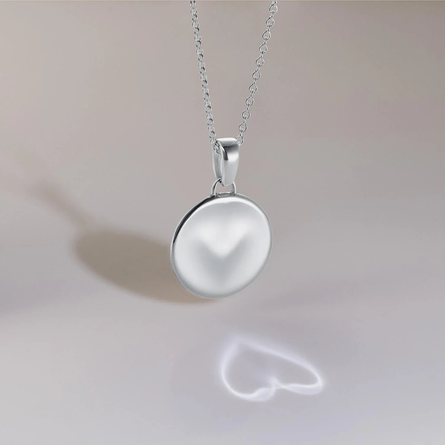 886 Caustic Heart Pendant With Chain in Sterling Silver
