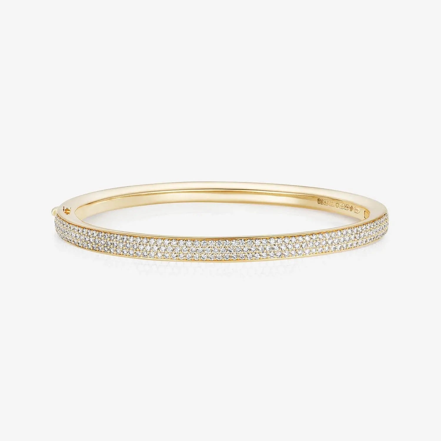 886 Pavé Bangle Bracelet in 18ct Yellow Gold 886 The Royal Mint
