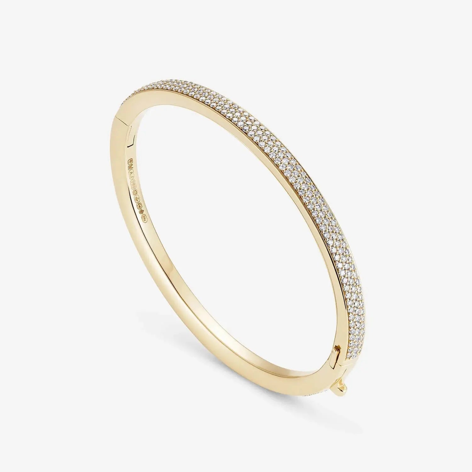886 Pavé Bangle Bracelet in 18ct Yellow Gold 886 The Royal Mint