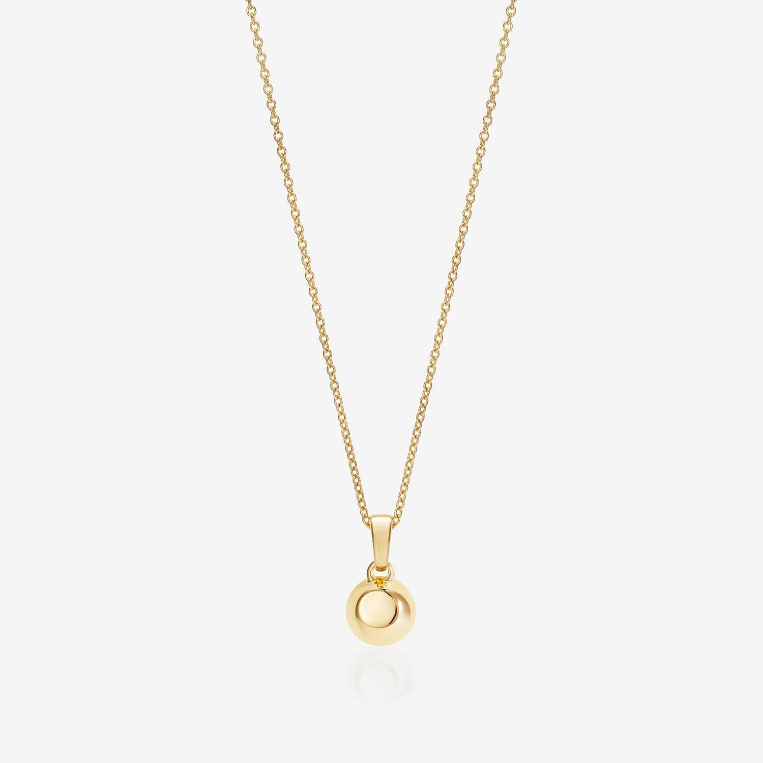 886 Button Pendant With Chain in 18ct White Gold