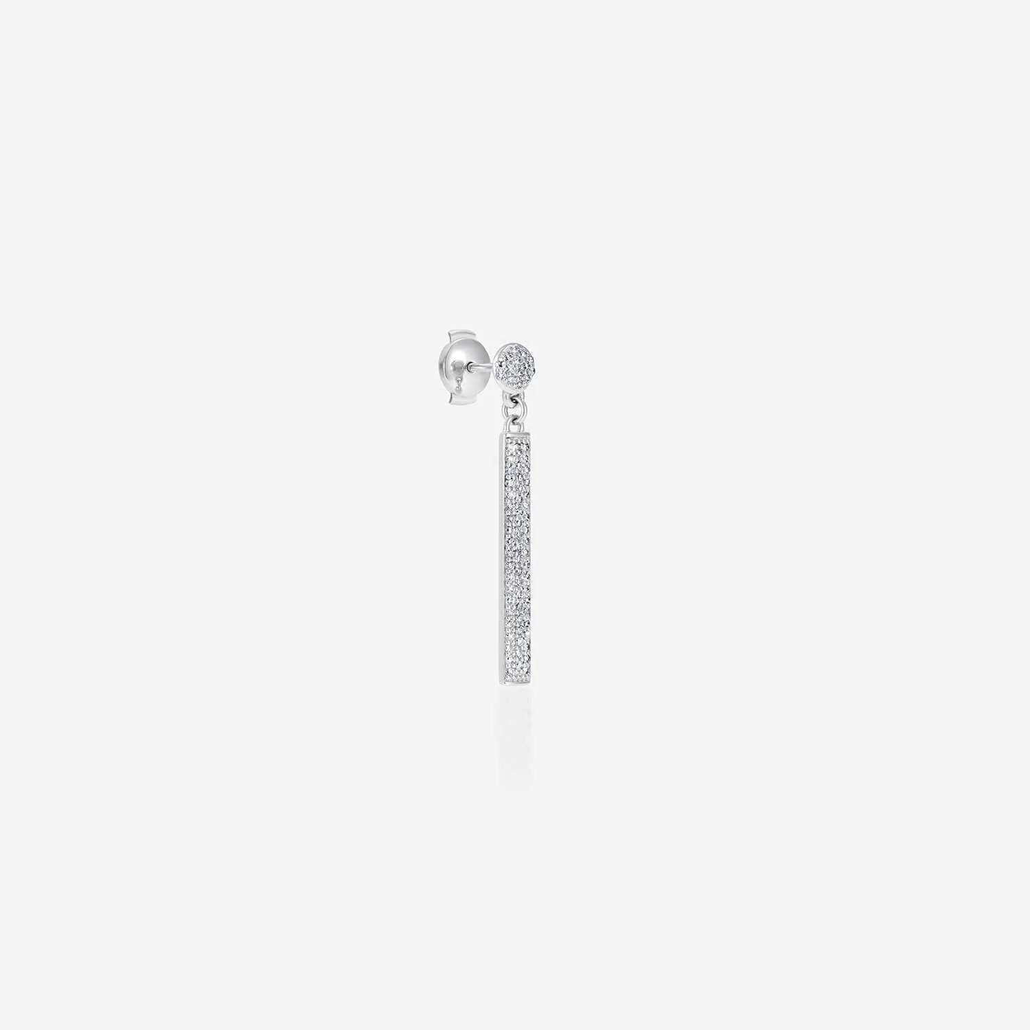 886 Pavé Drop Earrings in 18ct White Gold