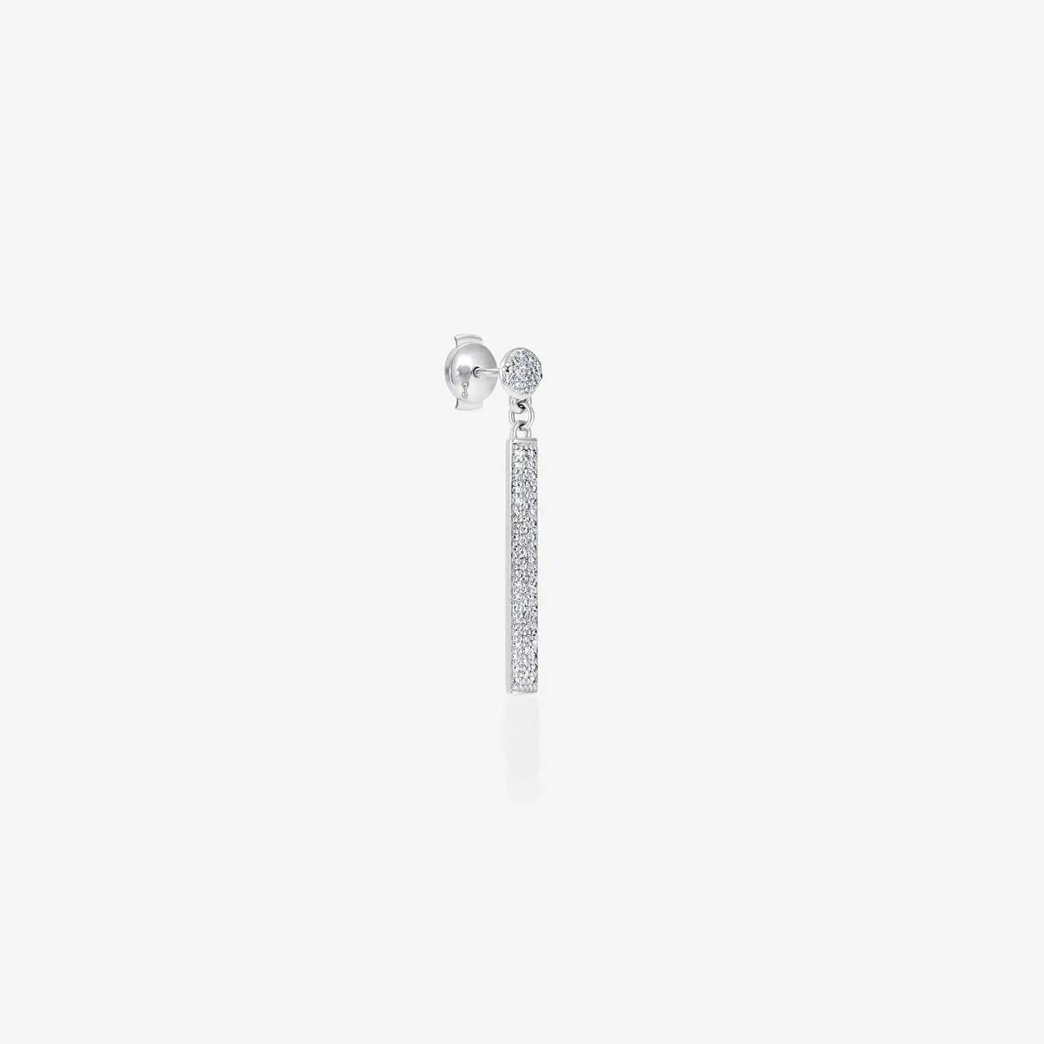 886 Pavé Drop Earrings in 18ct White Gold 886 The Royal Mint