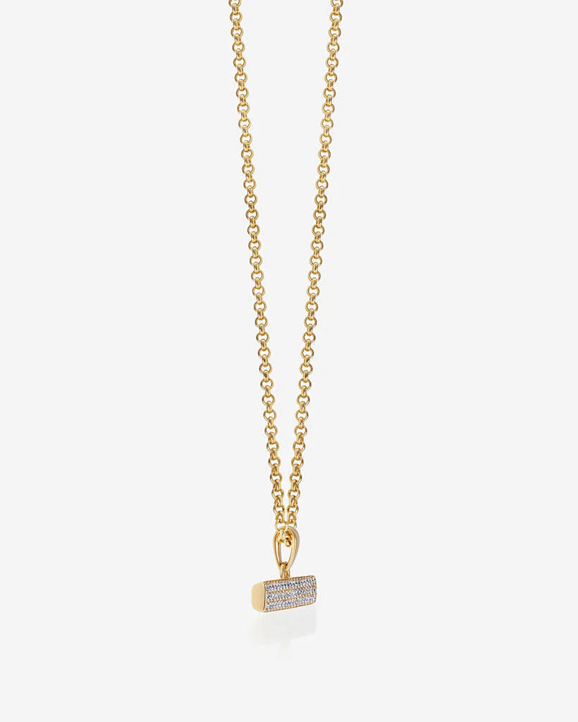 886 T-Bar With Chain in 18ct Yellow Gold
