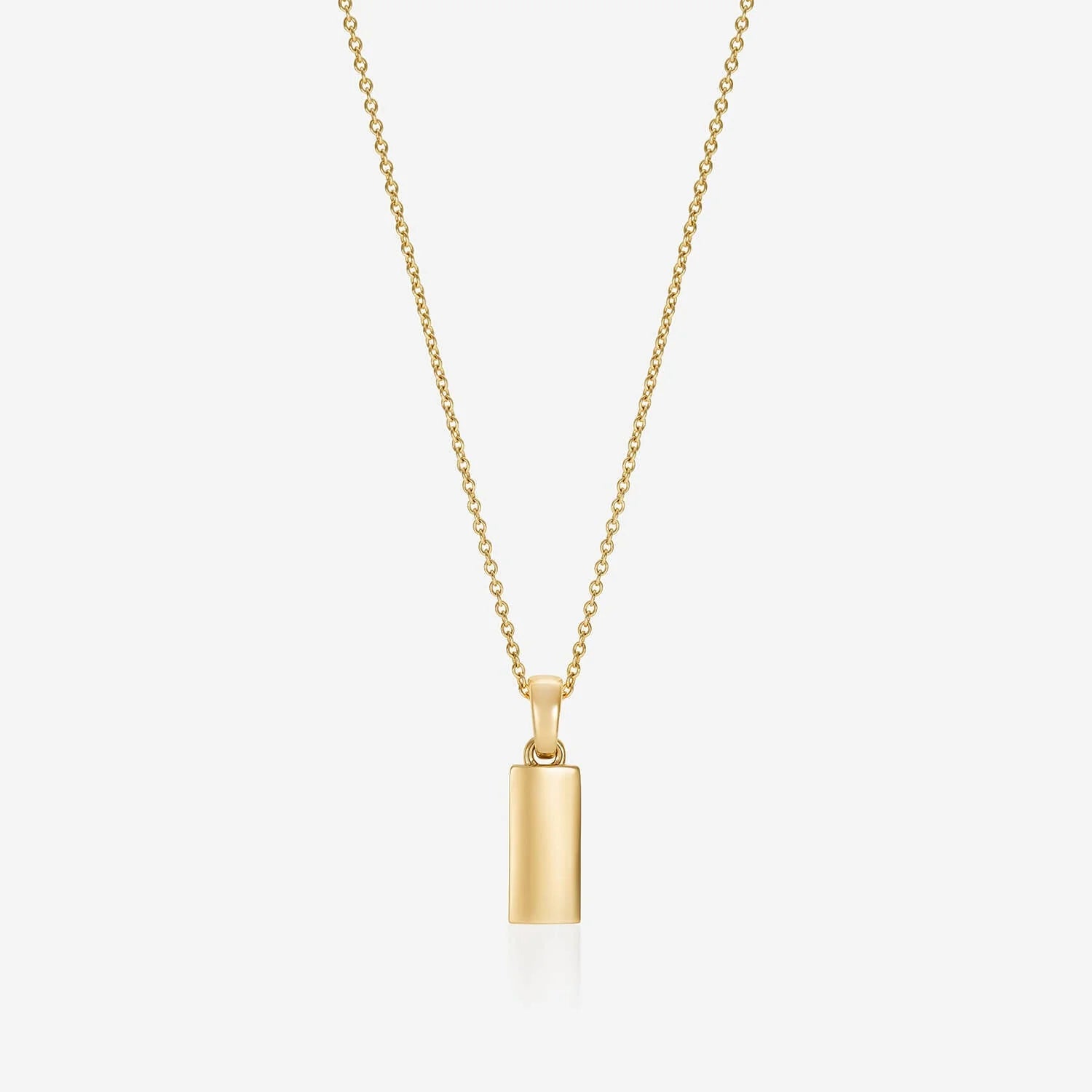 886 Small Bar Pendant With Chain in 18ct Yellow Gold