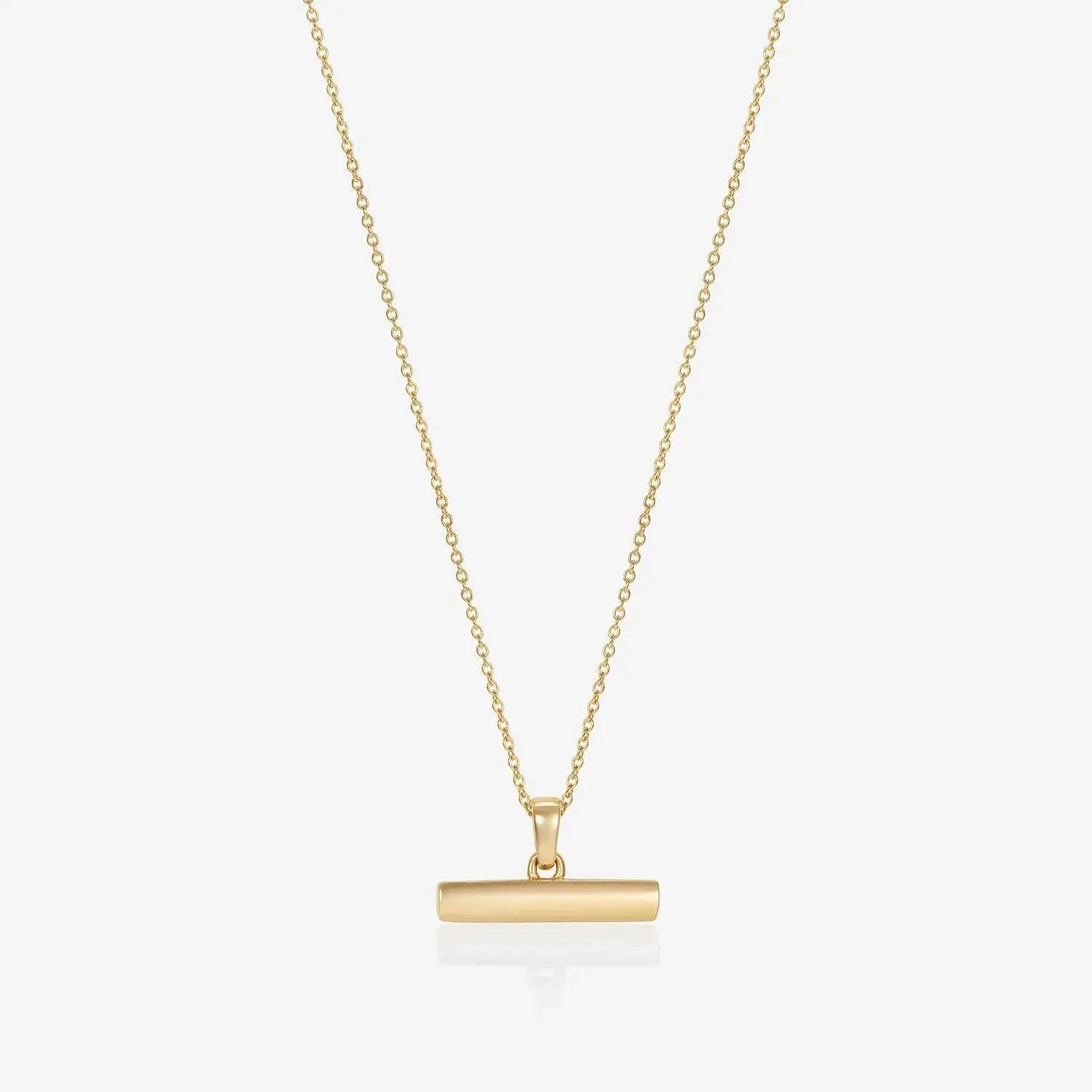 886 T-Bar Pendant With Chain in 18ct Yellow Gold 886 The Royal Mint
