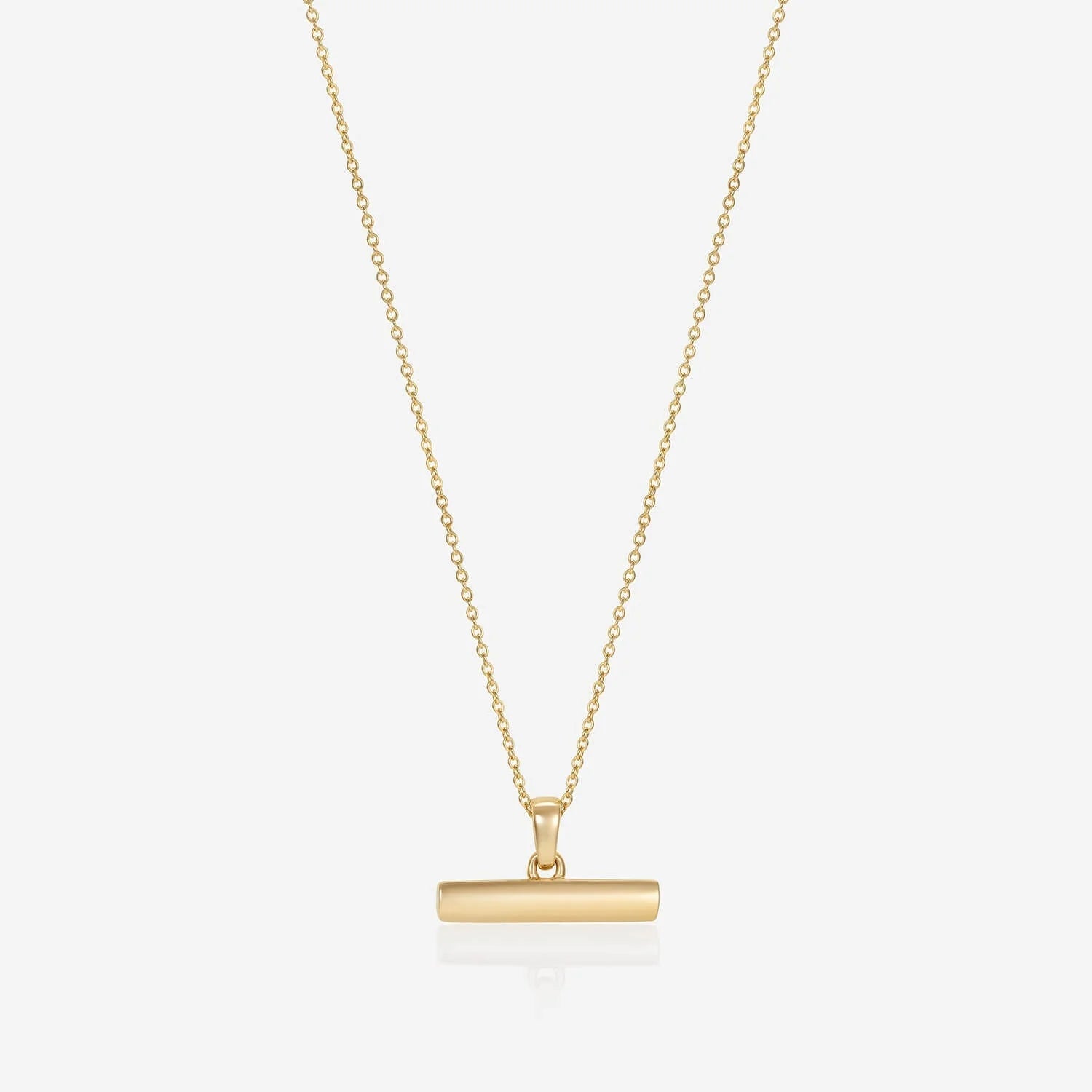 886 T-Bar Pendant With Chain in 18ct Yellow Gold
