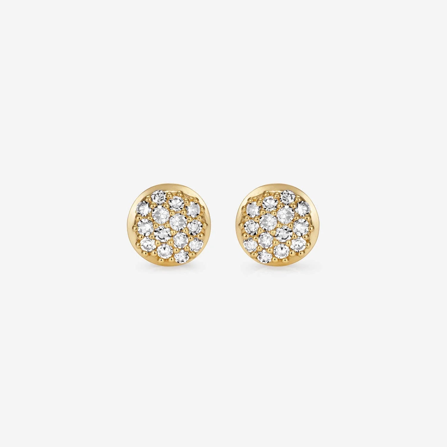 886 Pavé Stud Earrings in 18ct Yellow Gold