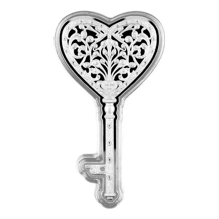 Key of Love High Relief Silver 1 oz (ounce) ABConcept Gold Store AE