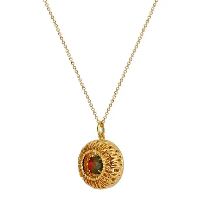 Canada Dancing Ammolite: Elements of Nature Fire Pendant Silver 3.5 gram Pendant Gold-Gilded The Royal Canadian Mint