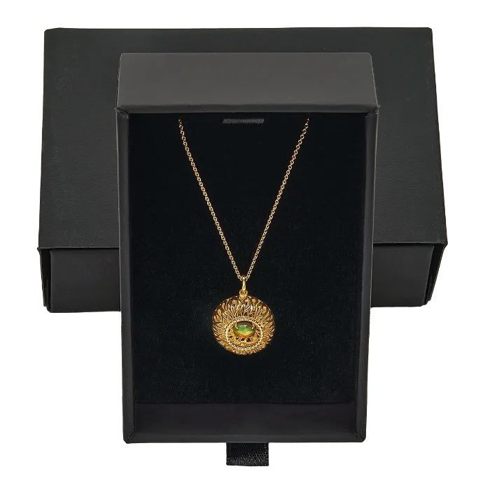 Canada Dancing Ammolite: Elements of Nature Fire Pendant Silver 3.5 gram Pendant Gold-Gilded