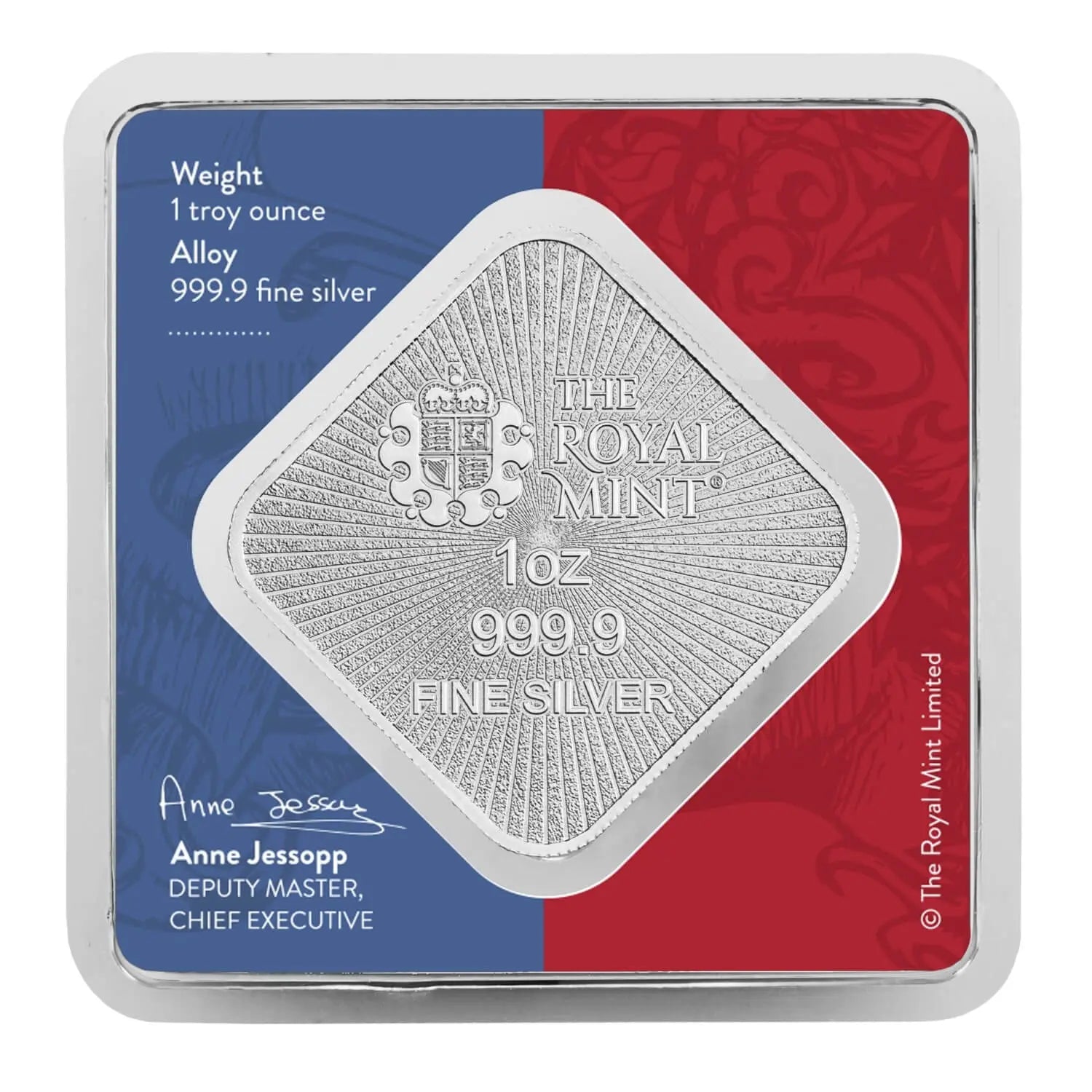 Great Britain Britannia and Liberty Silver 1 oz (ounce) Bar in TEP The Royal Mint