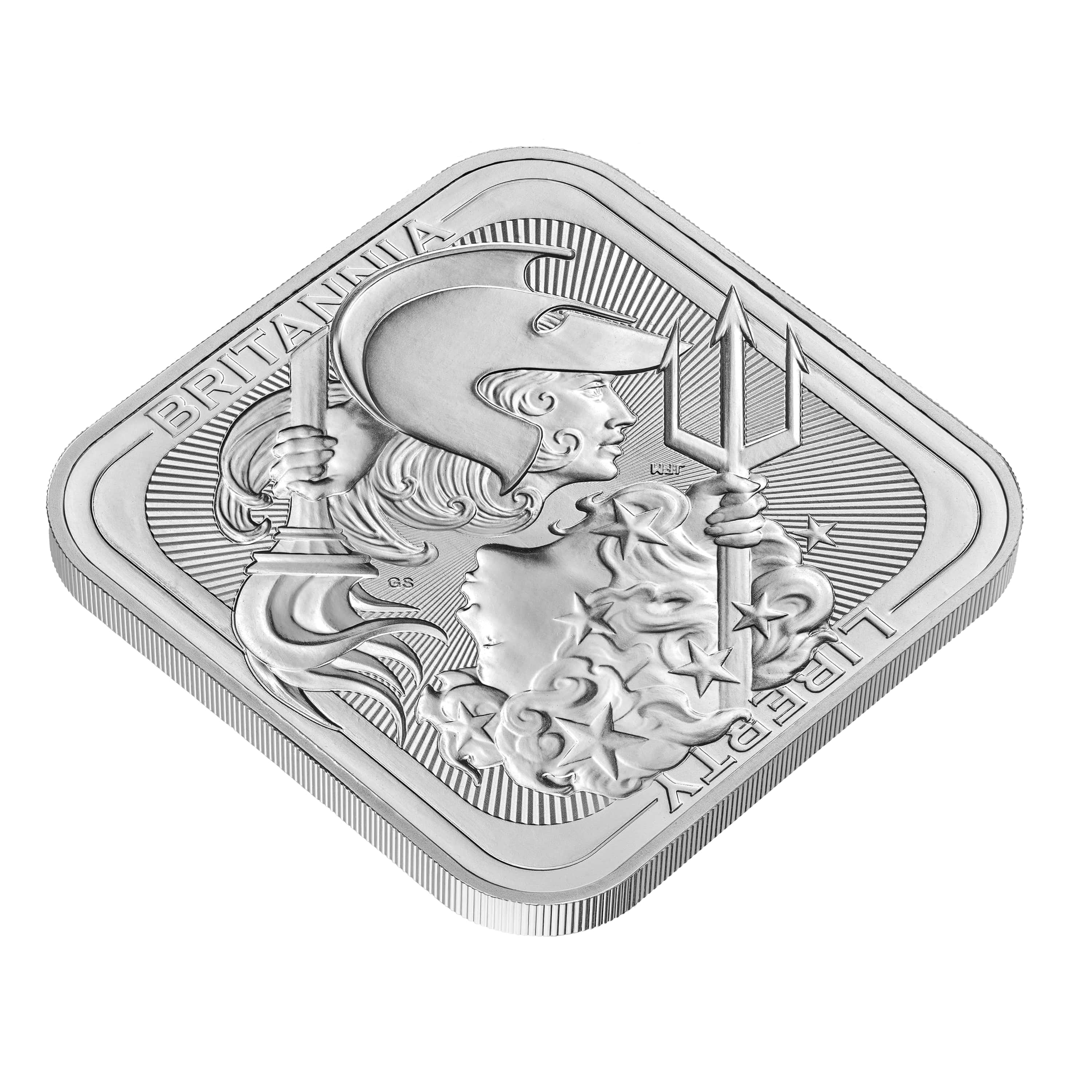 Great Britain Britannia and Liberty Silver 10 oz (ounce) Bar The Royal Mint
