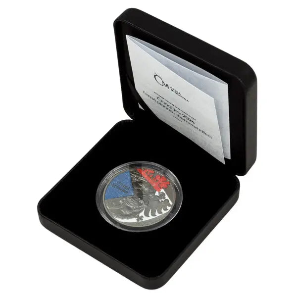 Czech Lion 2024 Black Platinum-Plated Diamond Effect Silver 1 oz (ounce) coin The Czech Mint