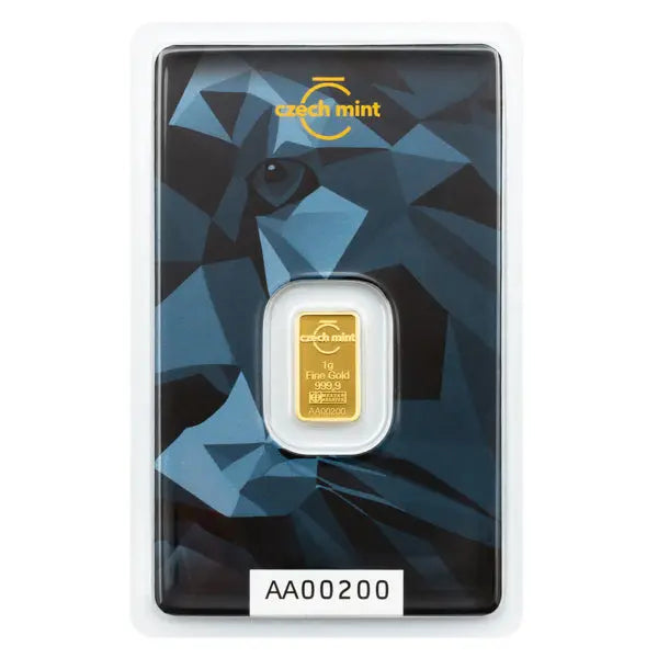 Czech Lion Gold 1 gram Bar The Czech Mint