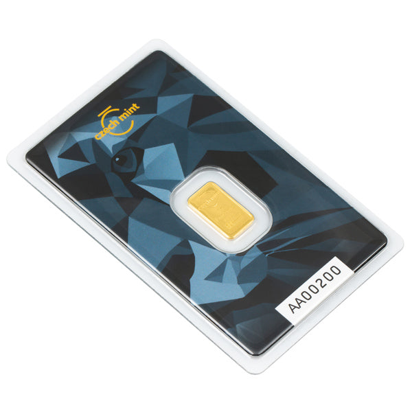 Czech Lion Gold 1 gram Bar