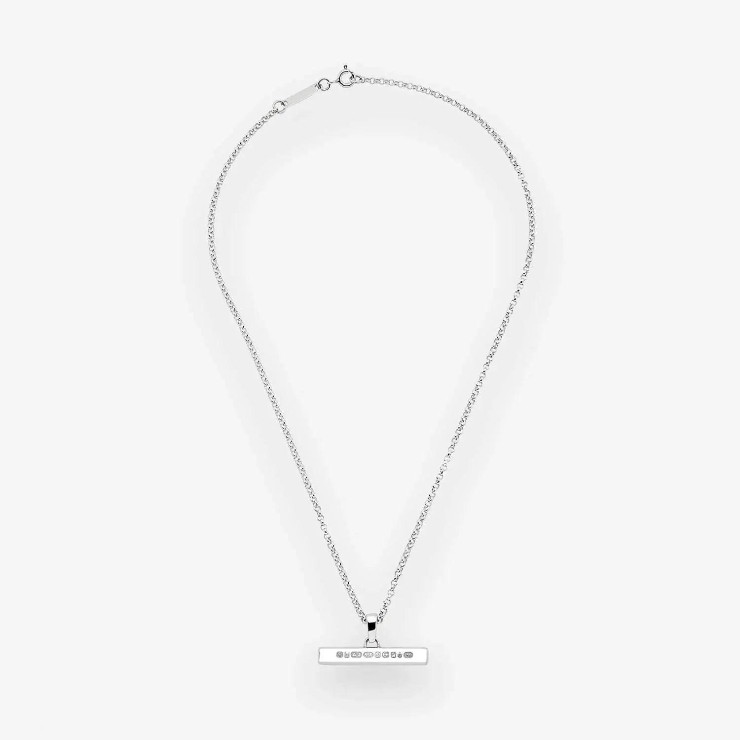 886 T-Bar Pendant with Chain in Sterling Silver 886 The Royal Mint