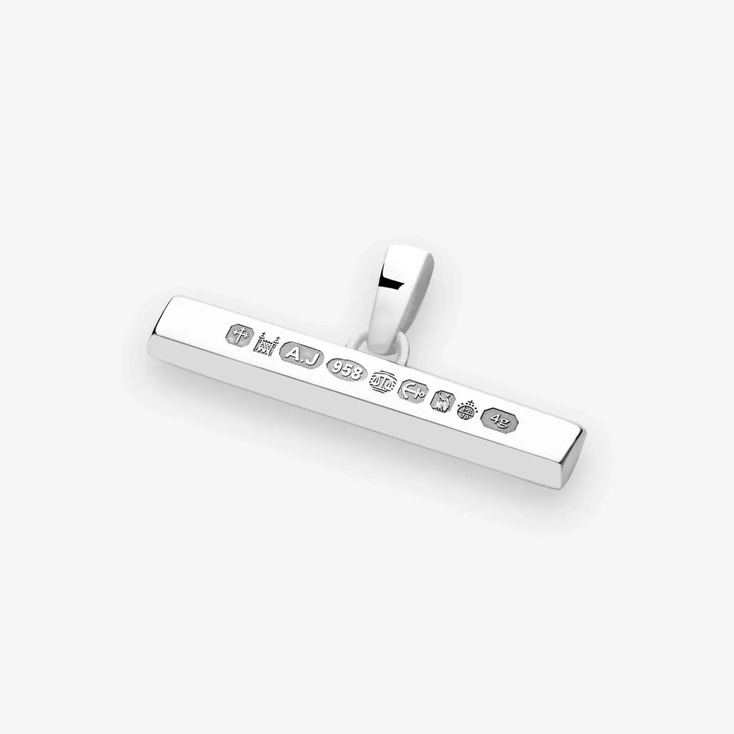 886 T-Bar Pendant with Chain in Sterling Silver 886 The Royal Mint
